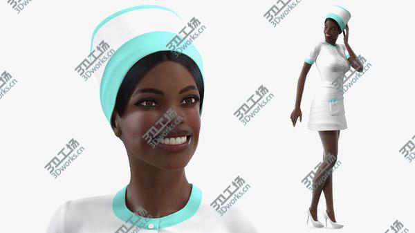 images/goods_img/20210312/3D Dark Skinned Black Nurse Rigged/1.jpg